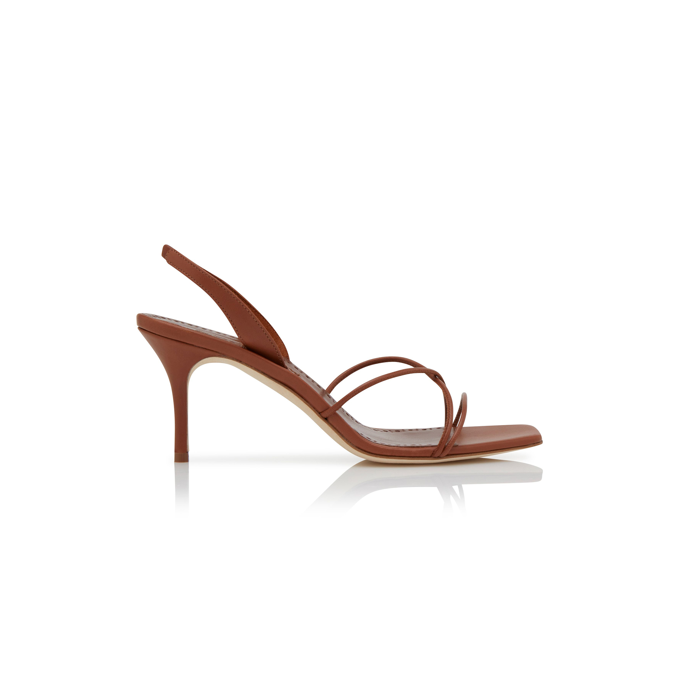 man010 B1ahn*k ninfea brown nappa leather slingback sandals 224-1684-0004